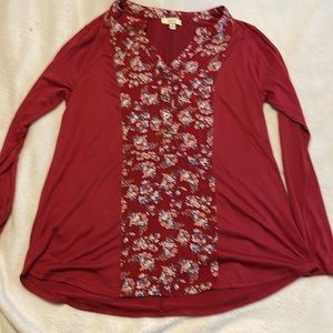 Dark red, size M Kori long sleeve shirt